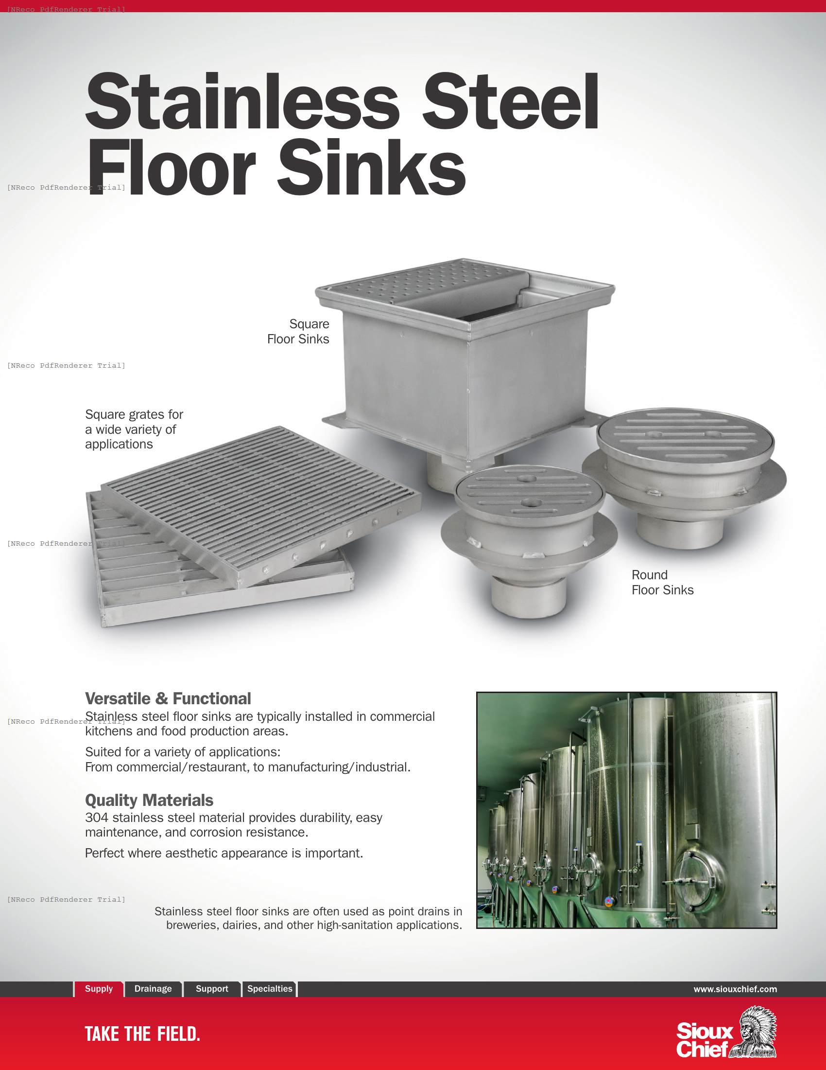 STAINLESS STEEL FLOOR SINKS - BROCHURE.PDF Brochure Document